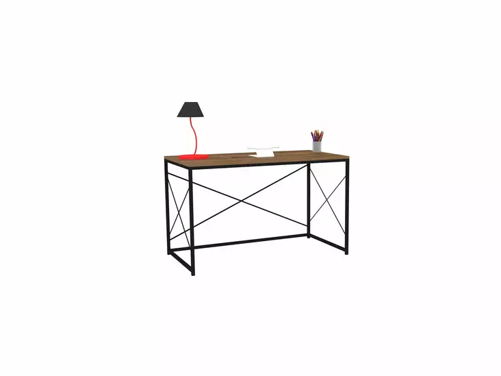 Skrivbord Hanah Home Work Valnöt Spånskiva 121x72x60 cm - Skrivbord - 8683342740227 - 1