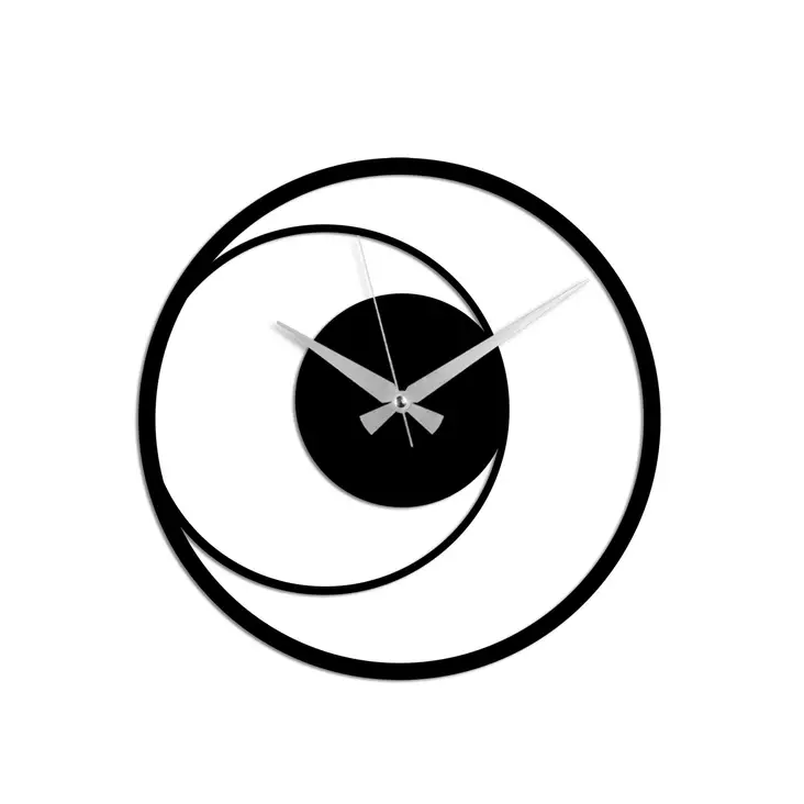 Väggklocka Metall Wallity Circle 15 Svart Metall 49x49 cm - Väggklockor - 8683742829997 - 1