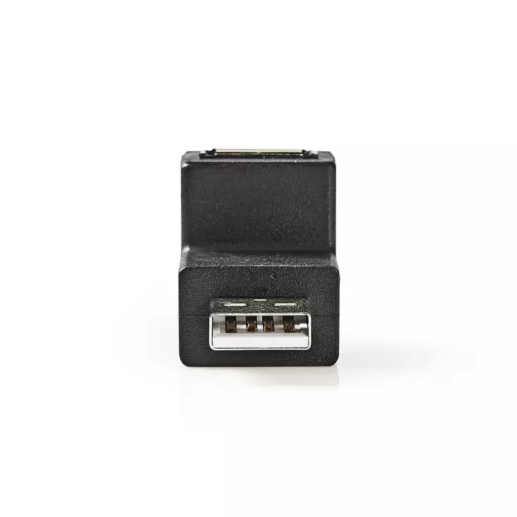 USB-A Adapter | USB 2.0 | USB-A Hane | USB-A Hona | 480 Mbps | Rund | Nickelplaterad | PVC | Svart | Låda - Dator och nätverk - 5412810421817 - 1