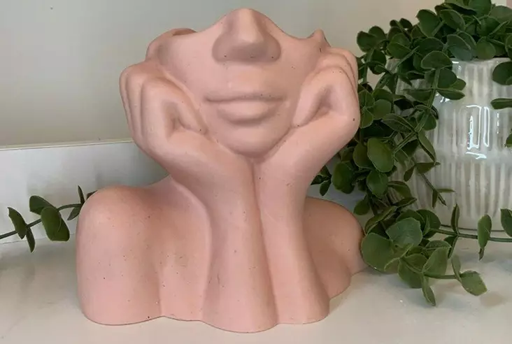 Vas Aberto Design Iskandinav Layd Rosa Keramik 19x11x16 cm - Hängande blomkrukor och vaser - 8684282698357 - 1