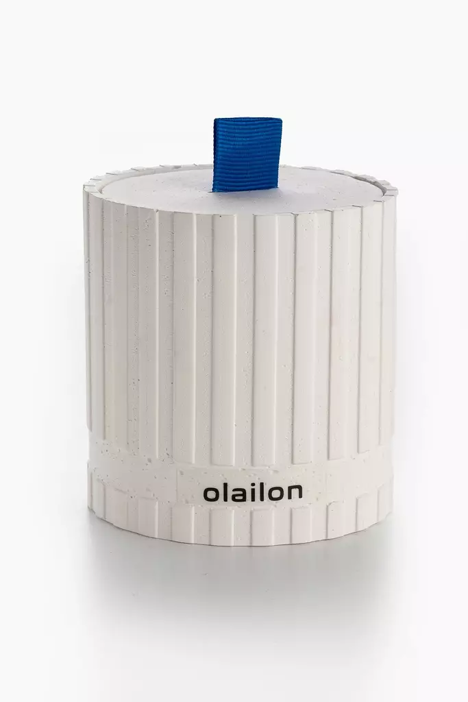 Doftljus Aberto Design Sutun Vit Betong Bärnsten 8x8,5 cm - Ljus och lyktor - 8684282969297 - 1