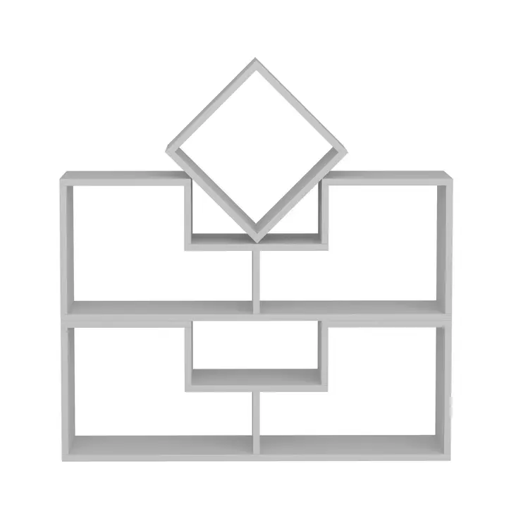 Bokhylla Hanah Home Beled Vit Spånskiva 105x76,4x29,5 cm - Bokhyllor - 8681181980347 - 1