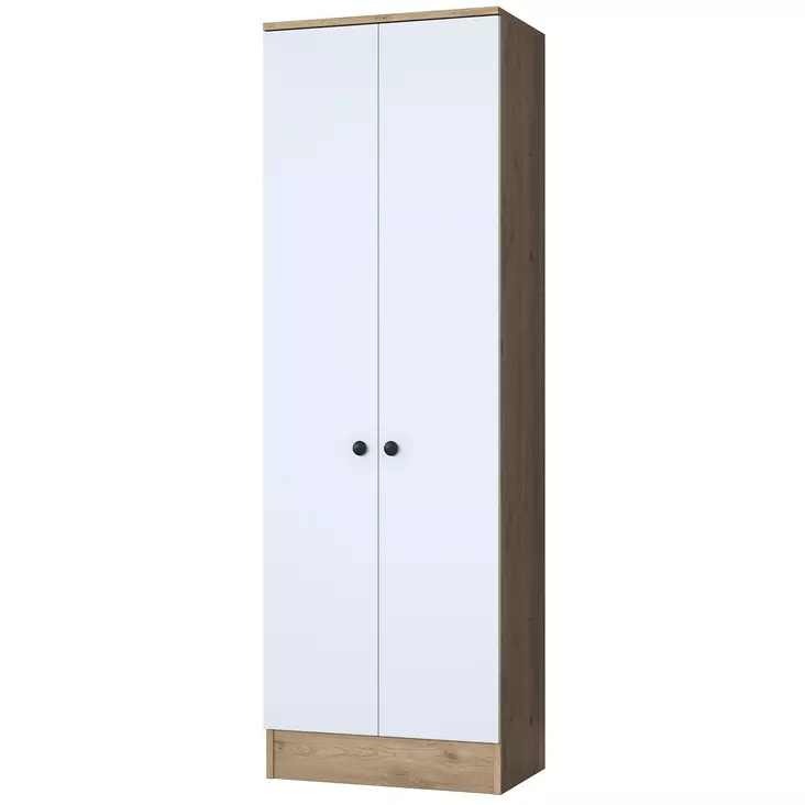 Hallmöbel Hanah Home P6 M14 Vit Valnöt Spånskiva 59,8x182,8x37,5 cm - Hallskåp - 8683743764617 - 1