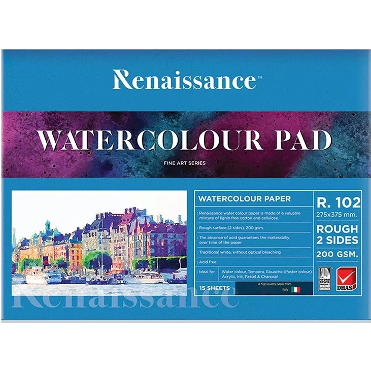 Vesivärilehtiö 275 x 375 mm, 200 g/m² - Anteckningsböcker och papper - 8851907104597 - 1