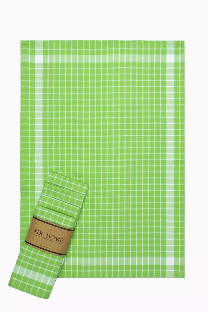 Handdukset Hermia Kareli Grön Bomull Polyester 5 Delar - Kökstextilier - 8683342758437 - 1