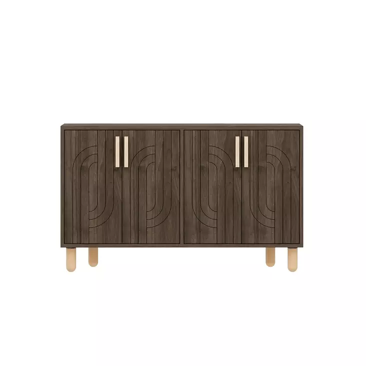 Konsolbord Hanah Home Rodney Valnöt Spånskiva 120x73,6x29,6 cm - Byråer och skåp - 8684283501847 - 1