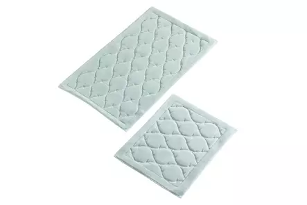 Badrumsmatta Set Mijölnir Mint Antibakteriell Halkfri 100% Bomull 50x60 cm & 60x100 cm - Badrumsmattor och våtrumsmattor - 8681875010398 - 1