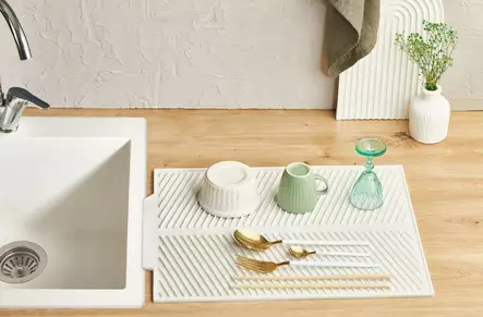 Diskställ Hermia Cream Silikon 2 Delar - Dagliga köksartiklar - 8684282826408 - 1