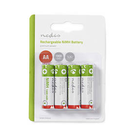 Laddningsbara Ni-MH-batteri AA | 1.2 V DC | 1300 mAh | 4-Pack - Batterier för uppladdning - 5412810267088 - 2
