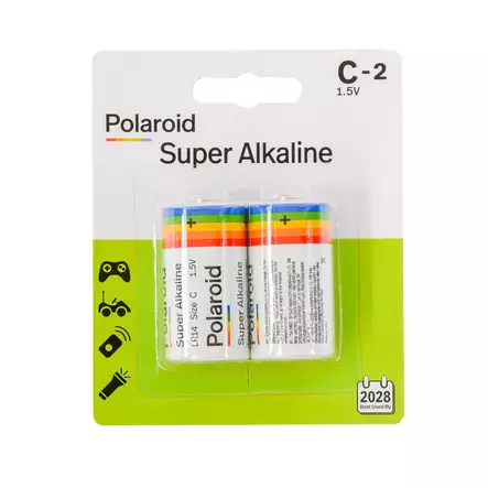 C-Batteri 2-pack Polaroid - Alkaliska batterier - 6438168109688 - 2
