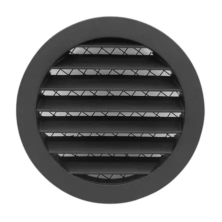 S=C3=A4le valualumiini 125 mm musta - Ventilationsventiler och galler - 4750492014028 - 1