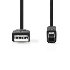 USB-kabel | USB 2.0 | USB-A Hane | USB-B Hane | 480 Mbps | Nickelplaterad | 5.00 m | Rund | PVC | Svart | Blister - Dator och nätverk - 5412810288878 - 2