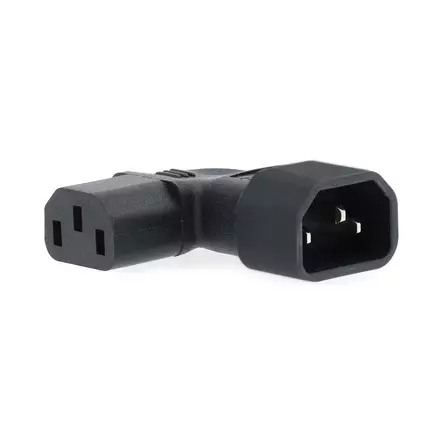Extension Plug | IEC-320-C13 | IEC-320-C14 | Vinklat vänster | Nickelplaterad | PVC | Svart | Låda | 1 st. - Nedis produkter - 5412810427628 - 1