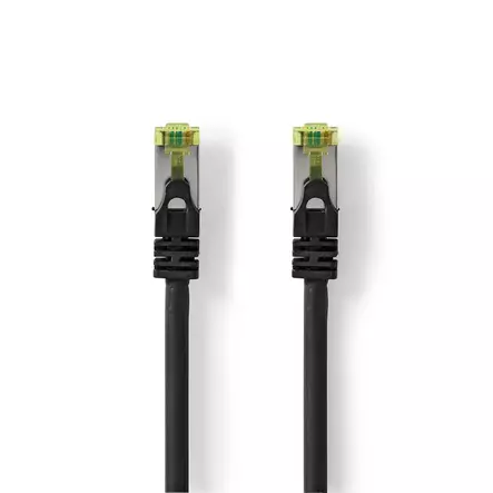 CAT7 nätverkskabel | S/FTP | RJ45 hane | RJ45 hane | 0.25 m | Snagless | Rund | LSZH | Svart | Label - Dator och nätverk - 5412810452798 - 1