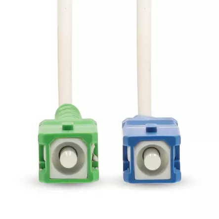 Patchkabel av glasfiber | SMF (Single Mode Phase) | SC/APC | SC/UPC | 100 Gbps | 6.00 m | Vit | Gift Box with Euro Lock - Dator och nätverk - 5412810464418 - 10