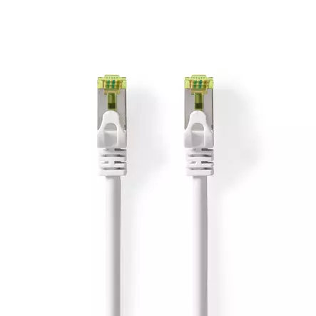 CAT7 nätverkskabel | S/FTP | RJ45 hane | RJ45 hane | 0.25 m | Snagless | Rund | LSZH | Vit | Label - Dator och nätverk - 5412810452828 - 1