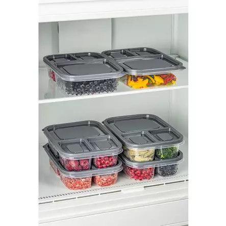 Förvaringslåda Set Hermia Antracit Plast 6 Delar - Matlådor och matförvaringsbehållare - 8684282831808 - 2