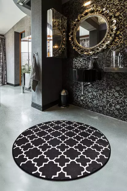 Badrumsmatta Mijölnir Flerfärgad 100% Polyester Antibakteriell Halkfri 140 cm - Badrumsmattor och våtrumsmattor - 8681875426588 - 2