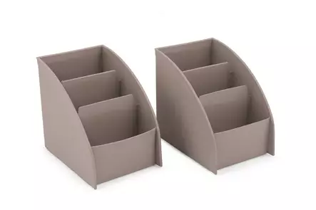 Sminkorganisatör Hermia Beige Plast 9x12 cm - Sminkverktyg - 8683342483438 - 1