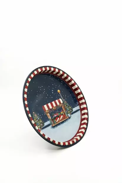 Bricka Hermia Flerfärgad Metall 31,5x31,5 cm - Serveringsfat - 8684283964918 - 1