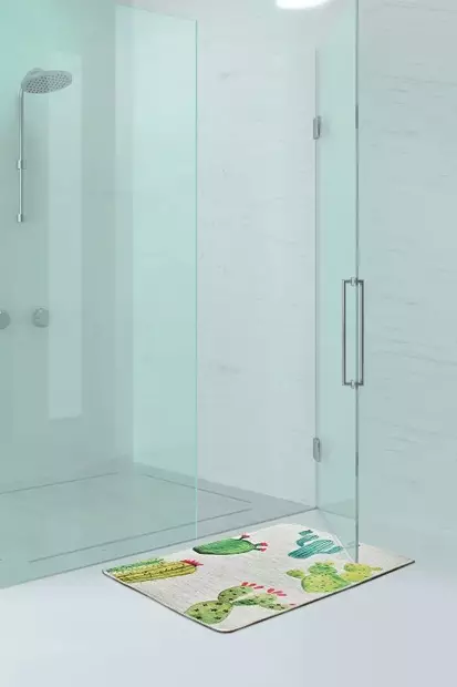 Badrumsmatta Mijölnir Flerfärgad 100% Polyester Antiallergisk Halkfri 40x60 cm - Badrumsmattor och våtrumsmattor - 8681875221268 - 2