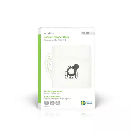 Dammsugarpåse | 8 st. | Syntetisk | Säljs mest för: Miele GN | Vit - Dammsugarpåsar - 5412810472918 - 66