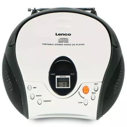 Portable stereo FM radio with CD player White - Radioapparater - 8711902079088 - 10