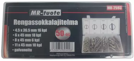 Däckställssortiment 50 stycken - Smådelsuppsättningar - 6430074694098 - 2