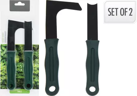 Ogräsborttagare, kolstål, 2 st, mörkgrön, 197/200mm - Hushållsprodukter - 8720573900508 - 1