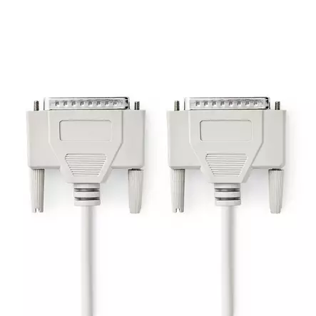 Serie Kabel | D-SUB 25-Pin Hane | D-SUB 25-Pin Hane | Nickelplaterad | 2.00 m | Rund | PVC | Elfenben | Label - Dator och nätverk - 5412810421138 - 1