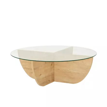 Soffbord Hanah Home Lily Safir Ek Härdat Glas Spånskiva 90x30x90 cm - Soffbord - 8683742112198 - 1