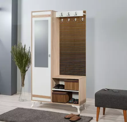 Hallmöbel Hanah Home ?nci 220 Sonoma Ek Spånskiva 100x190x36 cm - Hallskåp - 8681875380828 - 2