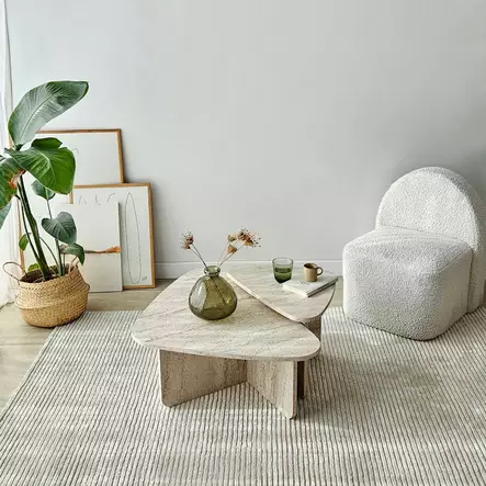Soffbord Hanah Home Ballare Travertine Spånskiva 90x35x60 cm 60x40x40 cm - Soffbord - 8684283515288 - 2