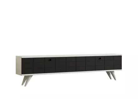 TV-bänk Hanah Home Alberi Antracit Vit Spånskiva 160x35x25 cm - TV-bänkar - 8681875146998 - 1
