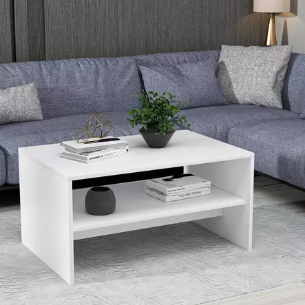 Soffbord Hanah Home Apollon Vit Spånskiva 90x46,8x45 cm - Soffbord - 8683342846578 - 2