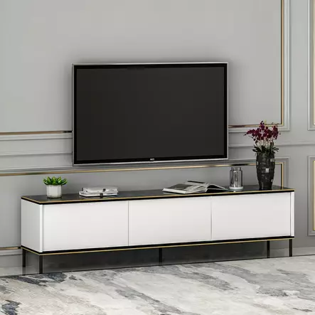 TV-bänk Hanah Home Imaj Vit Spånskiva 180x45,2x35 cm - TV-bänkar - 8684282041658 - 2