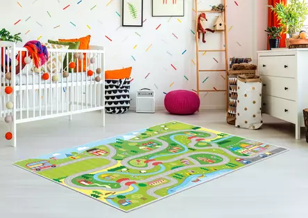 Matta Conceptum Kids-40 Grön Polyamid 120x180 cm - Stora och medelstora mattor - 8682870997608 - 2