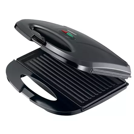 Sandwichmaskin | 750 W | Grillplattor | Automatisk temperaturkontroll | Non-stick-beläggning | Svart - Smörgåsgrillar och brödrostar - 5707160021528 - 1