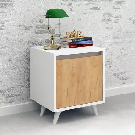Sängbord Hanah Home Piona Ek Spånskiva 45x52x40 cm - Nattduksbord - 8681875207408 - 2