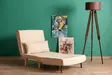 Bäddfåtölj Atelier del Sofa Folde Cream Polyester 80x50x42 cm - Bäddsoffor - 8683743461028 - 3