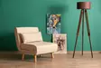Bäddfåtölj Atelier del Sofa Folde Cream Polyester 80x50x42 cm - Bäddsoffor - 8683743461028 - 2