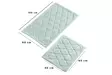 Badrumsmatta Set Mijölnir Mint Antibakteriell Halkfri 100% Bomull 50x60 cm & 60x100 cm - Badrumsmattor och våtrumsmattor - 8681875010398 - 5