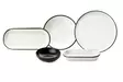 Frukostset Hermia Svart Vit Keramik 18 Delar - Serveringsfat - 8684282417828 - 19