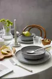Matsservis Hermia Grå Porslin 18 Delar - Serveringsfat - 8684283683918 - 3