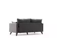 2-sits soffa Atelier del Sofa Bella Antracit Polyester 177x81x85 cm - Soffor - 8682870815568 - 8