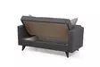 2-sits bäddsoffa Atelier del Sofa Polya Mörkgrå Tyg 151x75x86 cm - Bäddsoffor - 8683742755418 - 6
