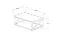 Soffbord Hanah Home Yuso Valnöt Massiv Furu 98x42,5x60 cm - Soffbord - 8681875329148 - 1