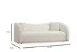 3-sits soffa Atelier del Sofa Asos Cream Polyester 225x76x75 cm - Soffor - 8683742690818 - 7