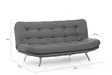 3-sits bäddsoffa Atelier del Sofa Misa Grå Mjuk Tyg 200x105x95 cm - Bäddsoffor - 8681875299328 - 9
