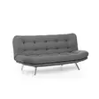 3-sits bäddsoffa Atelier del Sofa Misa Grå Mjuk Tyg 200x105x95 cm - Bäddsoffor - 8681875299328 - 1